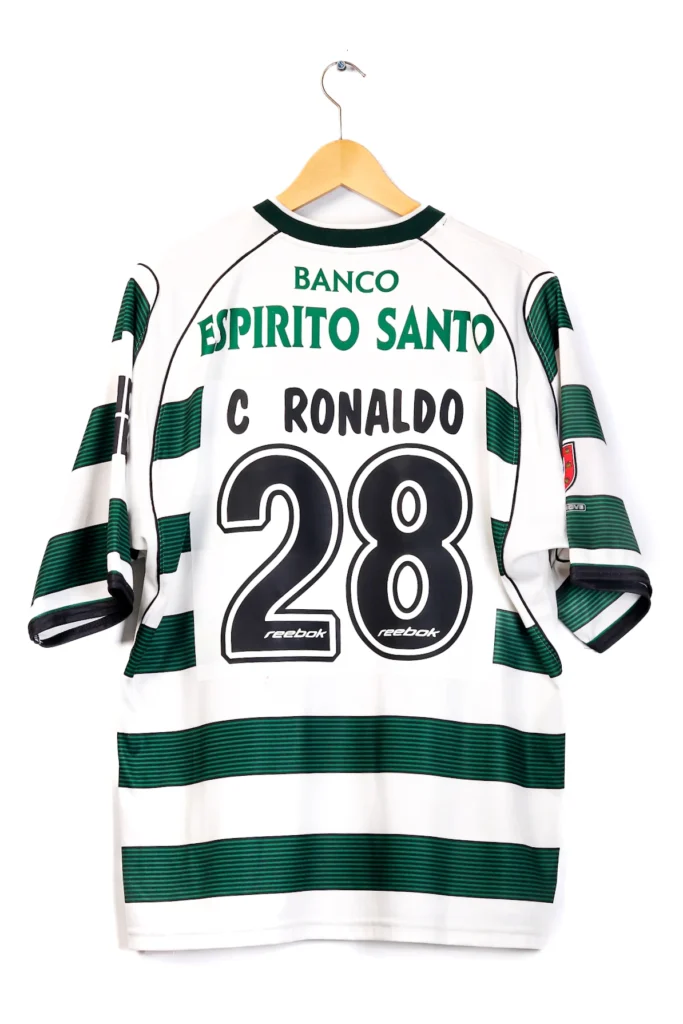 Sporting Lisbon 2002-2003 Home Ronaldo SS (XL)